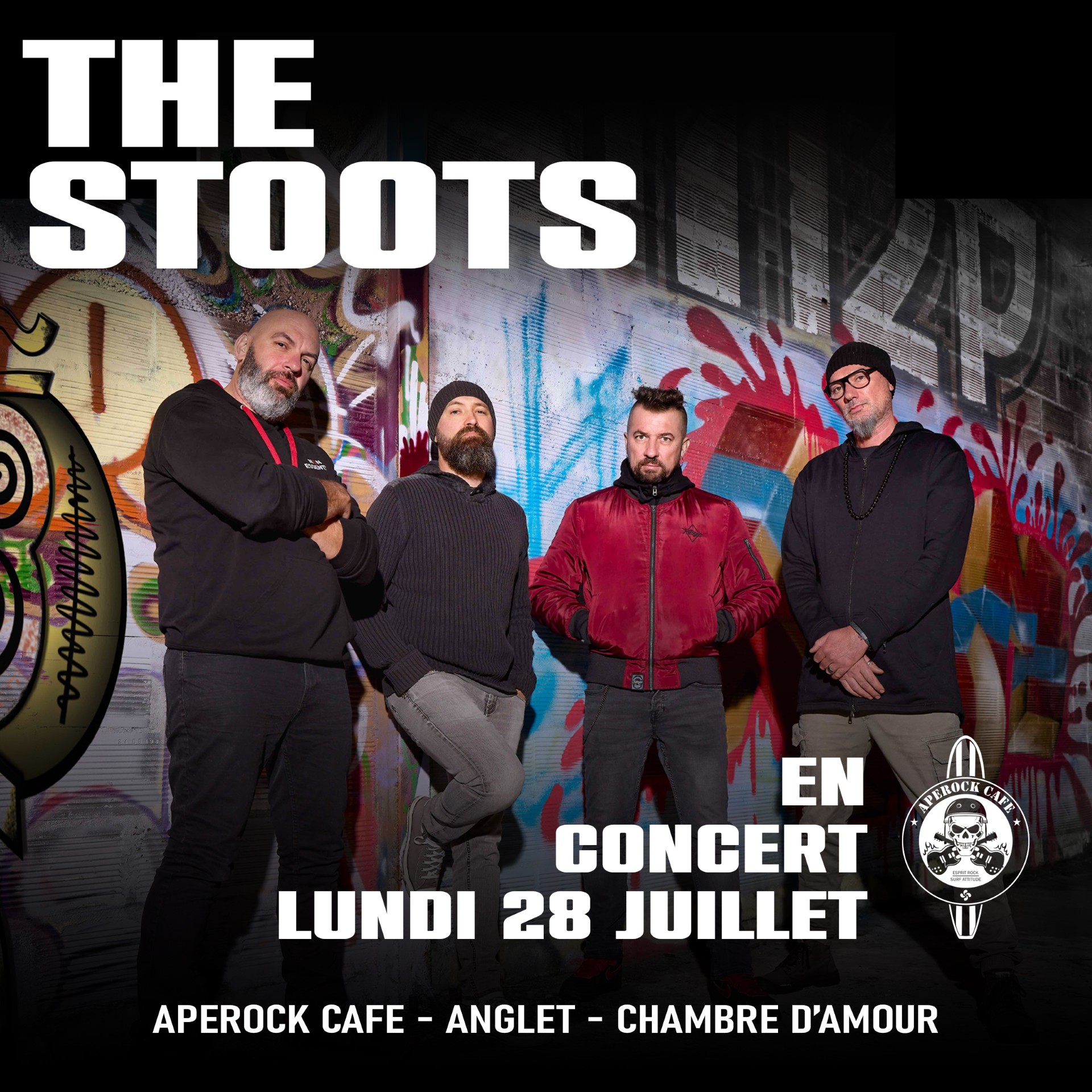 28/07 CONCERT THE STOOTS - APEROCK CAFE ANGLET - LUNDI 28 JUILLET  - COVERS - ENTREE GRATUITE